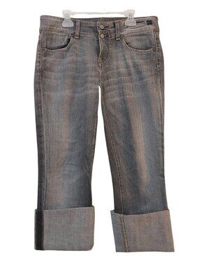 Citizens of Humanity Low-Rise Traveler #072 Double Fly Cuffed Crop Jeans Gray 29